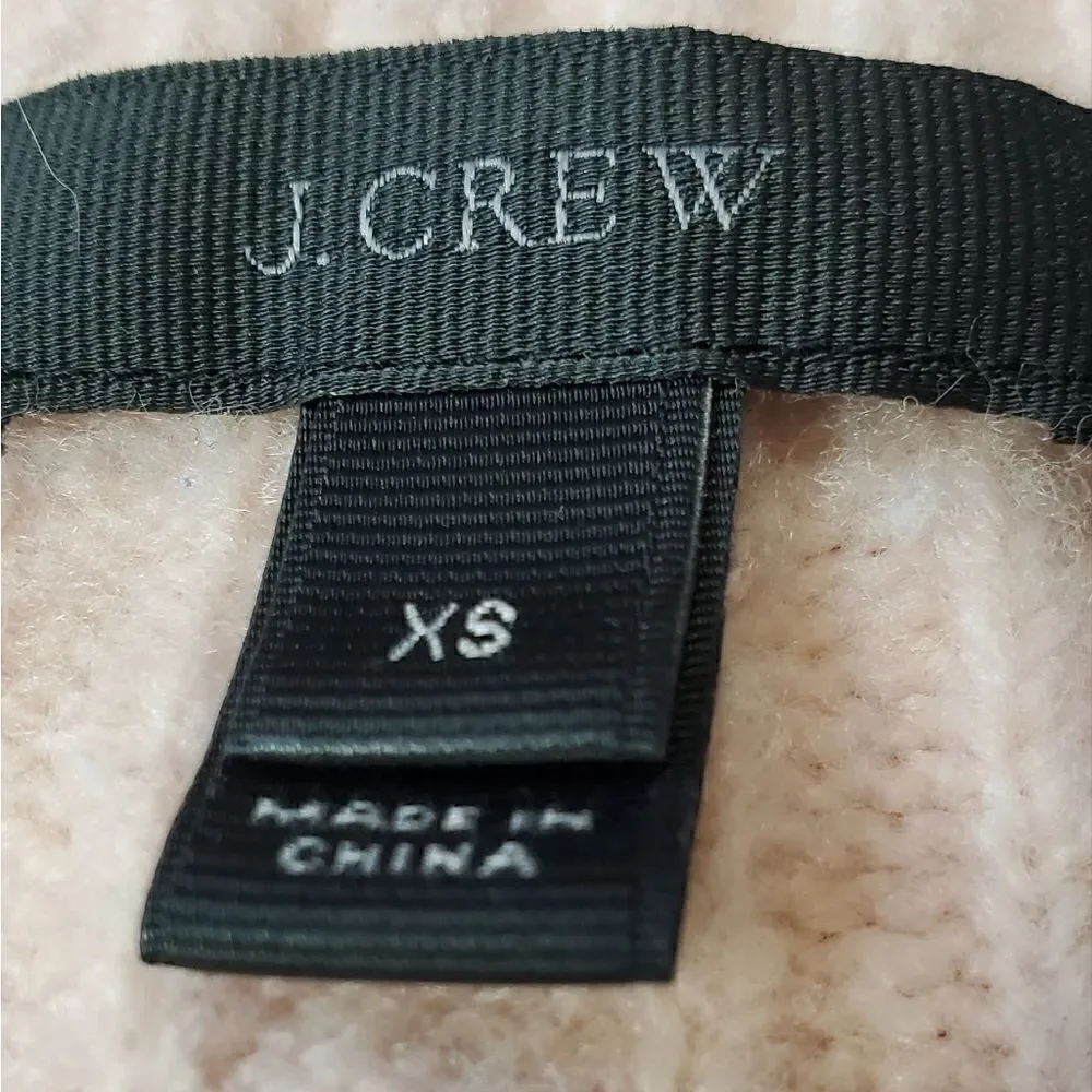J.Crew  Blush Cable Knit Sweater with Side Buttons